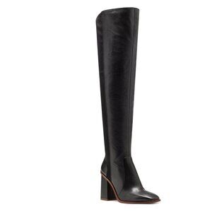 Vince Camuto Dreven Tall Black Over the Knee Leather Boots 6.5